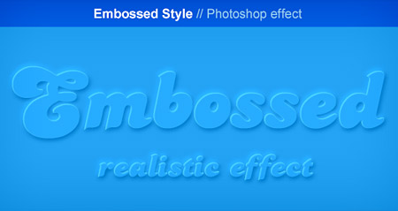 Стиль для фотошоп - Embossed  