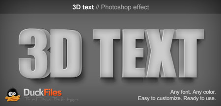 Стиль для фотошоп - 3D текст