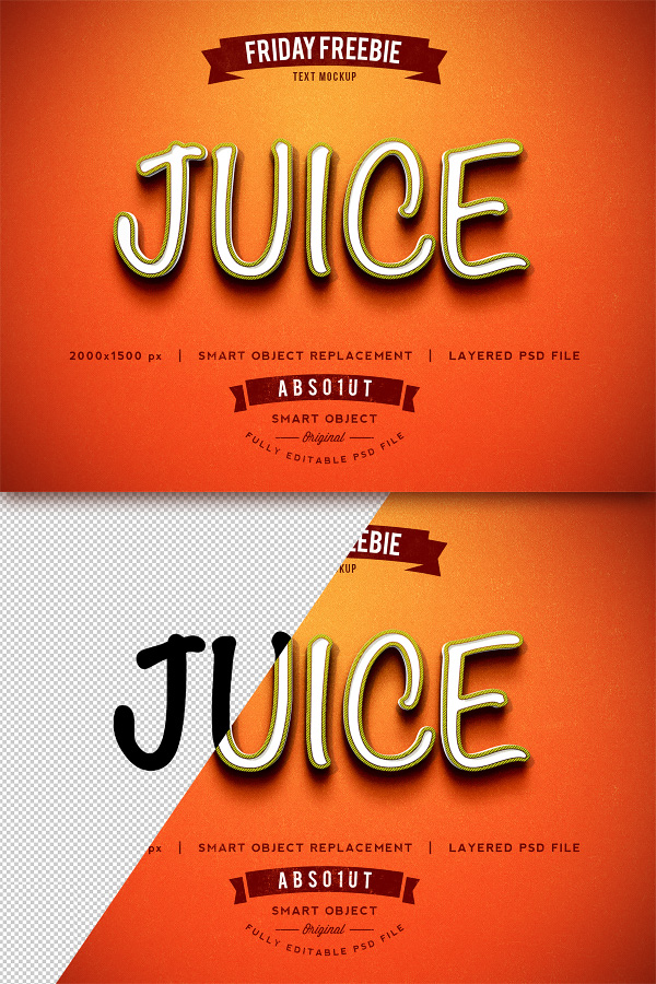 Стиль для фотошоп - Текстовый эффект Juice