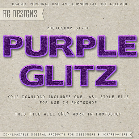 Стиль для фотошопа - Фиолетовый блеск