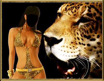 Шаблон для фото - Леопард
