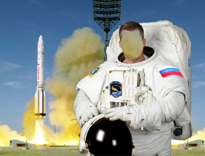 Шаблон для фото - Космонавт