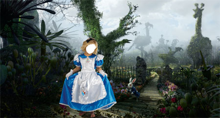 Шаблон для фото - Алиса в стране чудес