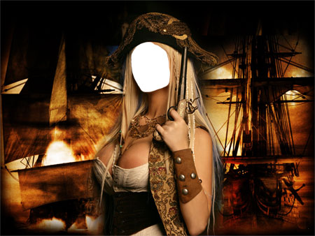 Шаблон для фото - Пиратка.