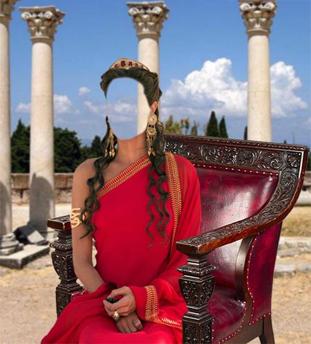 Шаблон для фото - Римская царица