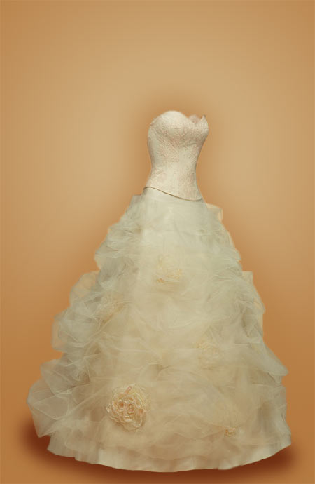 Шаблон для фото - Свадебное платье.