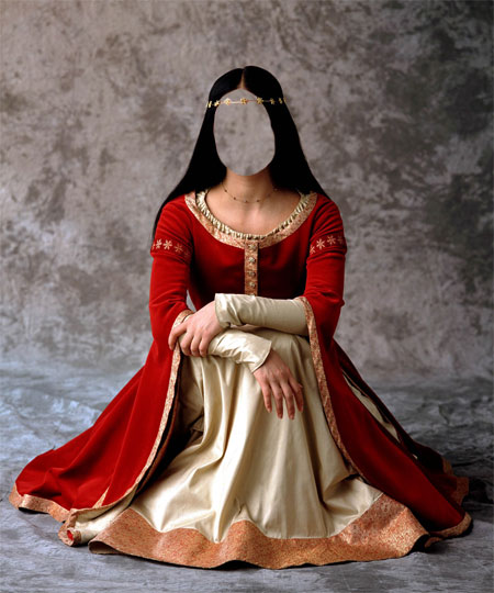 Шаблон для фото - Девушка из средневековья.