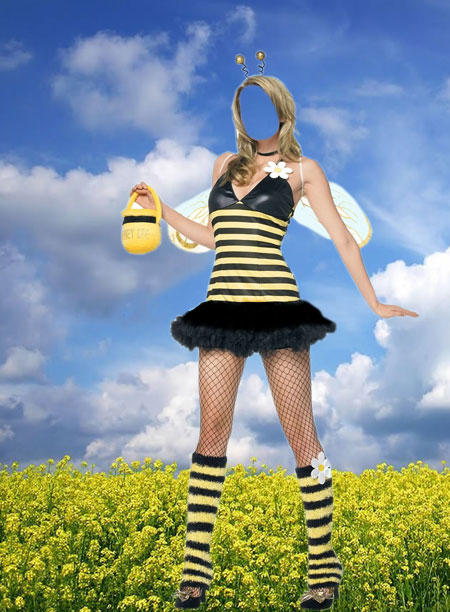 Шаблон для фото - Пчелка.