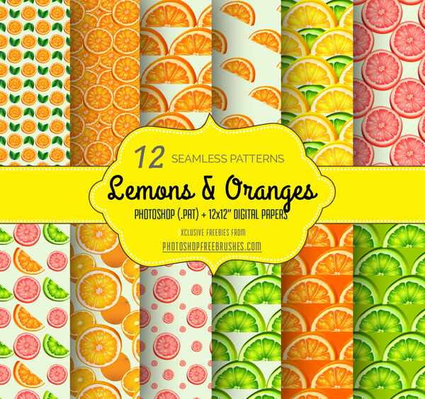 Фоны для фотошопа - Лимон и Апельсин