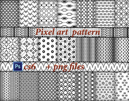 Фоны для фотошопа - Пиксельные узоры