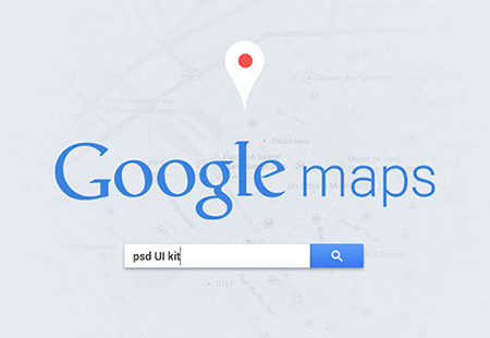 Web-дизайн - Веб-элементы Google Map UI