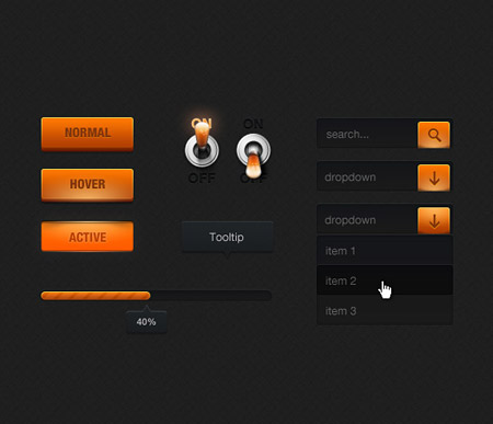 Web-дизайн - Веб-элементы Orange