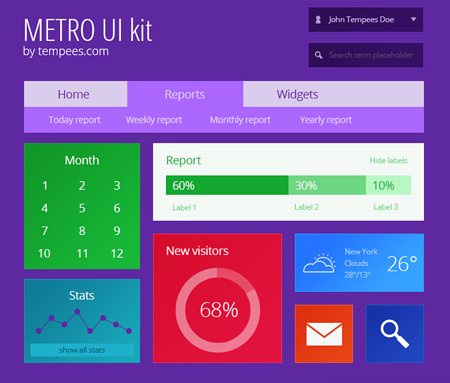 Web-дизайн - Веб-элементы Metro UI