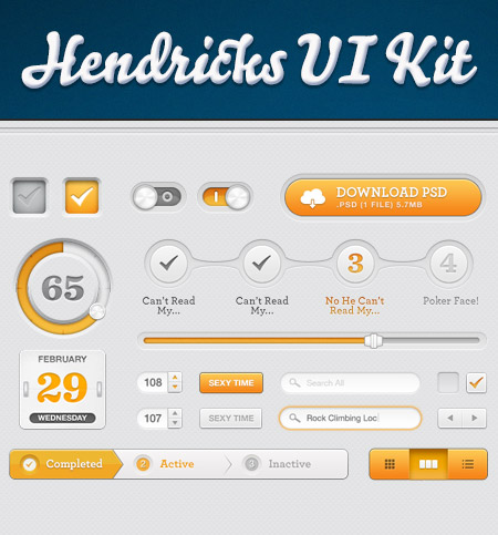 Web-дизайн - Веб-элементы Hendricks UI