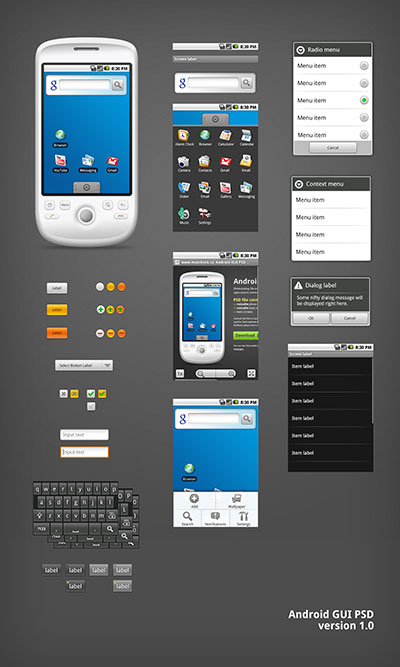 Web-дизайн - Android интерфейс