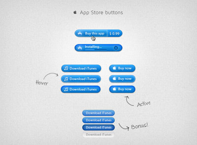 Web-дизайн - Кнопки Appstore