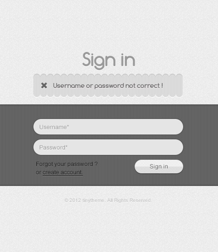 Web-дизайн - Панель регистрации