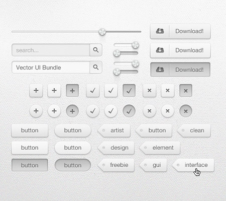 Web-дизайн -  Веб-элементы Vector UI Bundle