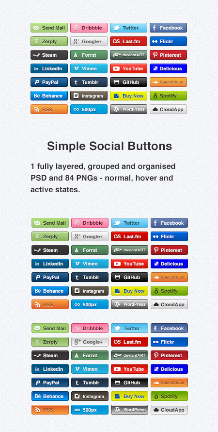 Web-дизайн -  Кнопки Social