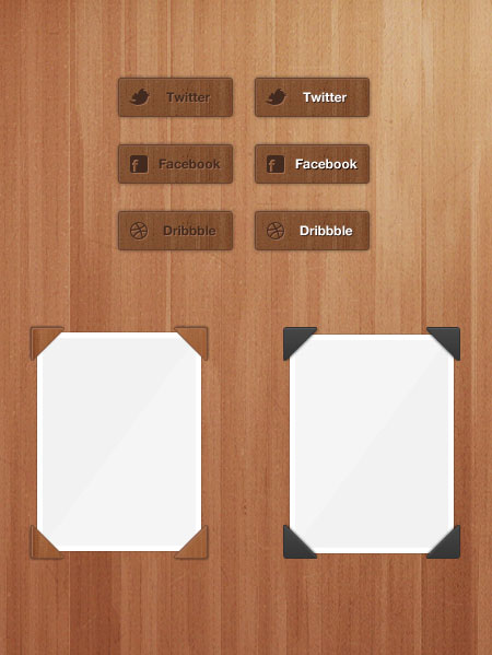 Web-дизайн -  Деревянные кнопки