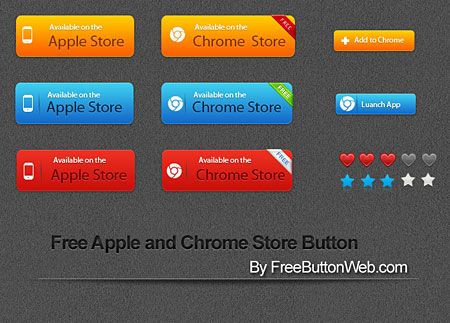 Web-дизайн -  Кнопки Apple&Chrome  