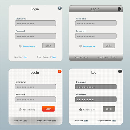 Web-дизайн -  Вход в аккаунт (Login panel)