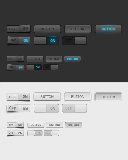 Web-дизайн -  Веб-элементы (кнопки, выключатели)