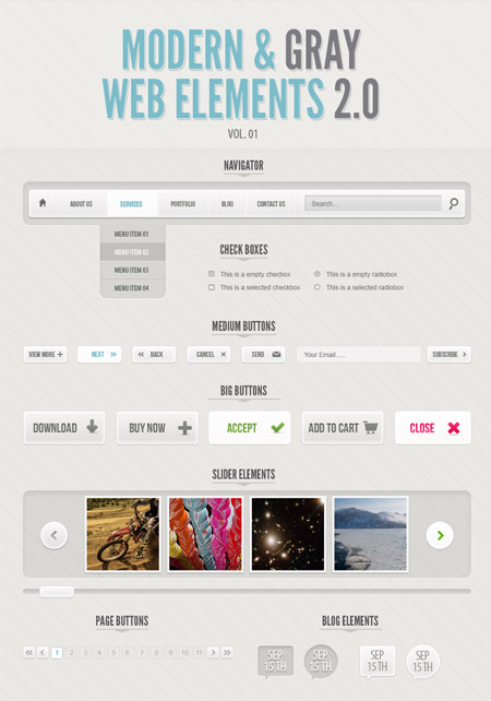 Web-дизайн -  Веб-Элементы Web 2.0