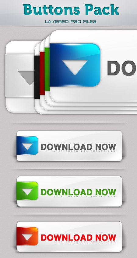 Web дизайн - Набор кнопок Downloads