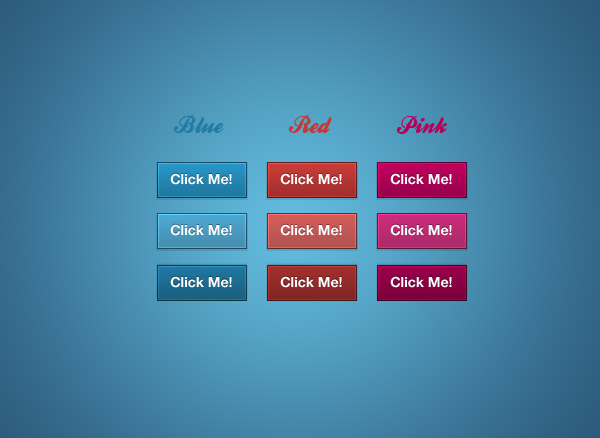 Web-дизайн - Трёхцветные Кнопки