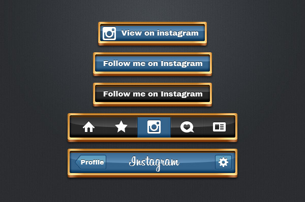  Web-дизайн - Кнопки Instagram