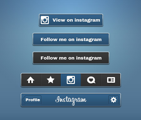 Web-дизайн - Кнопки Instagram