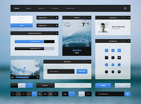 Web-дизайн - Веб-элементы Winter UI