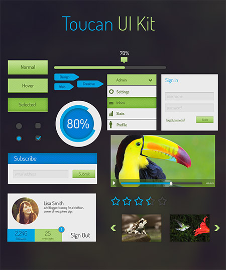 Web-дизайн - Веб-элементы Toucan UI Kit