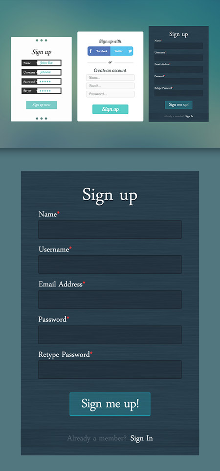 Web-дизайн - Регистрация